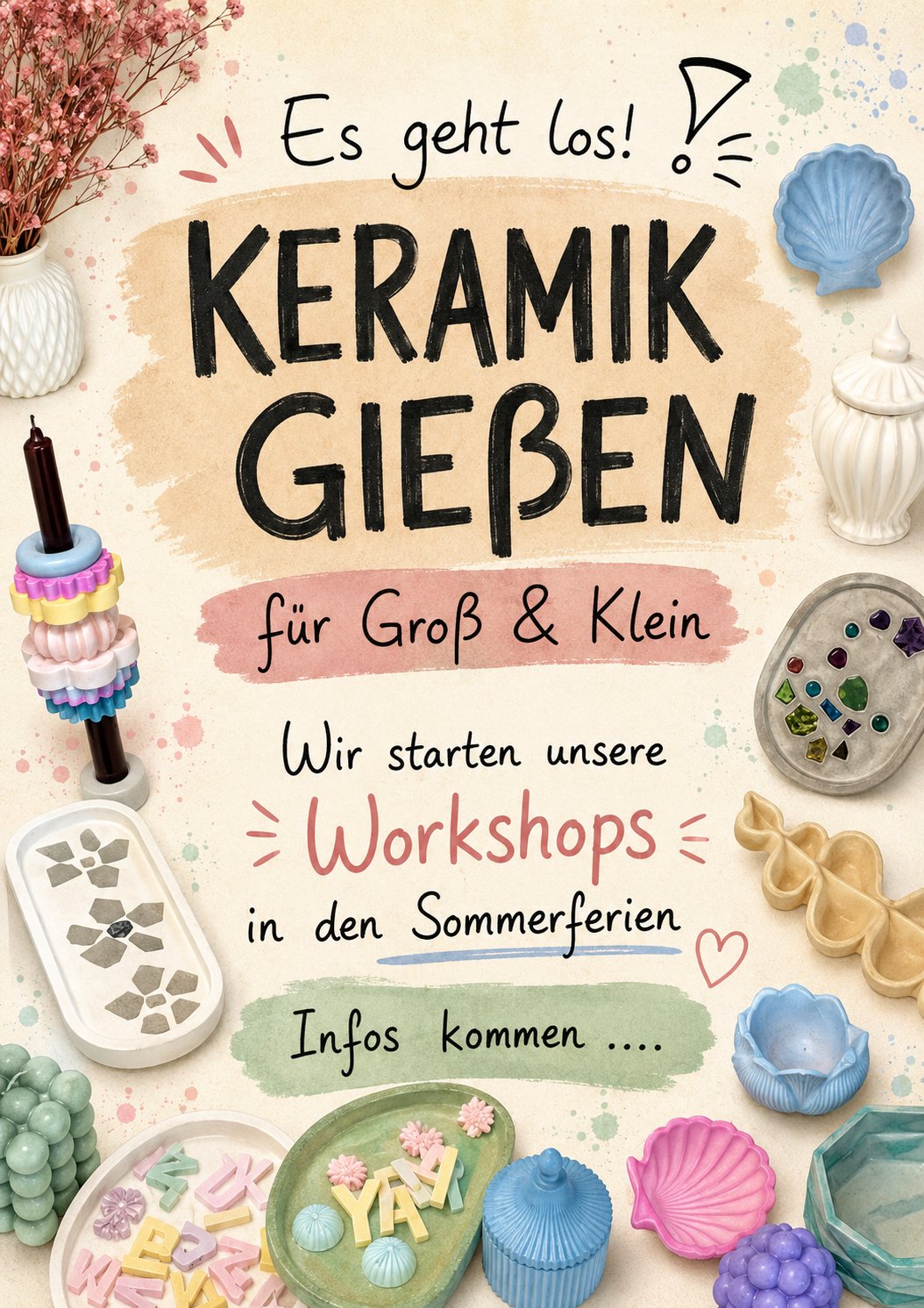 Keramik Gießen – Workshops für Groß & Klein in den Sommerferien